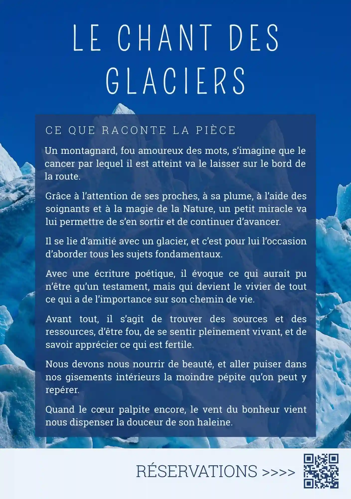 Synopsis spectacle "Le chant des glaciers"