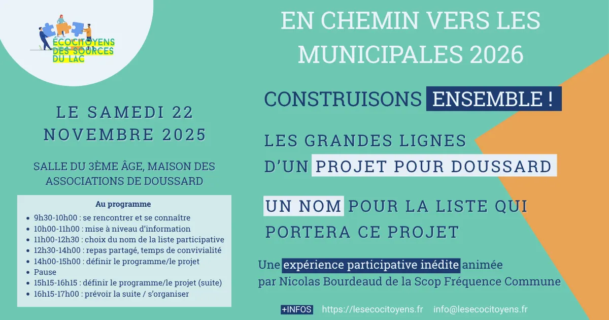 En chemin vers les élections municipales 2026 - Construisons ensemble un projet pour Doussard
