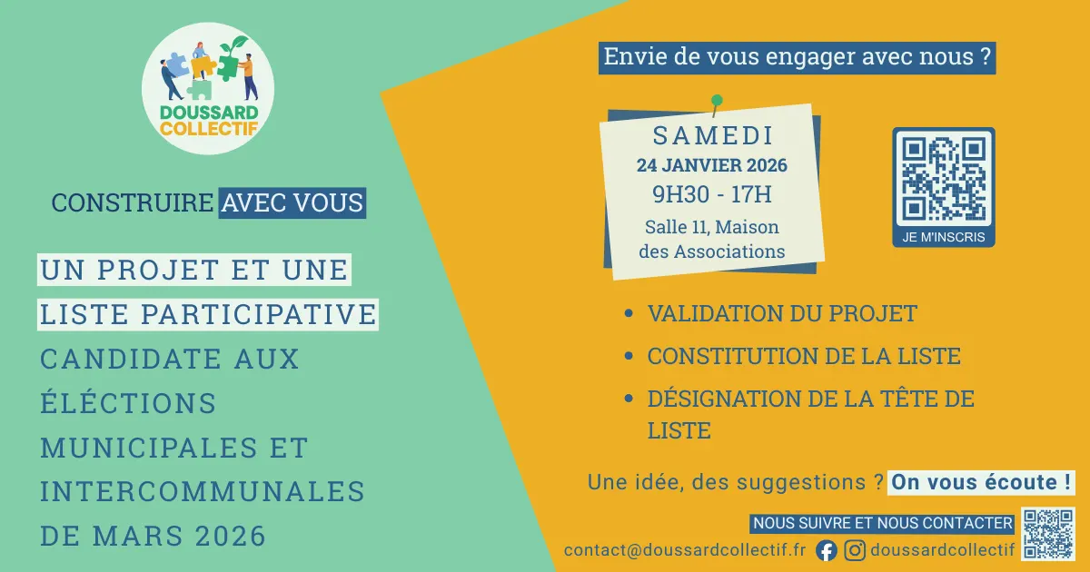 En chemin vers les élections municipales 2026 - Constituons ensemble une liste pour porter un projet collectif pour Doussard